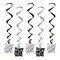 Beistle 33in. Silver and Black Happy New Year Whirls - 6 Pack